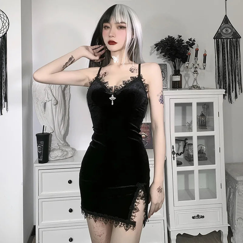 Dark Gothic Mini Dress